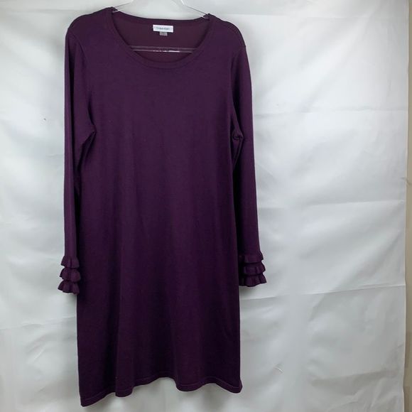Calvin Klein Purple Midi Dress - Picture 1 of 11